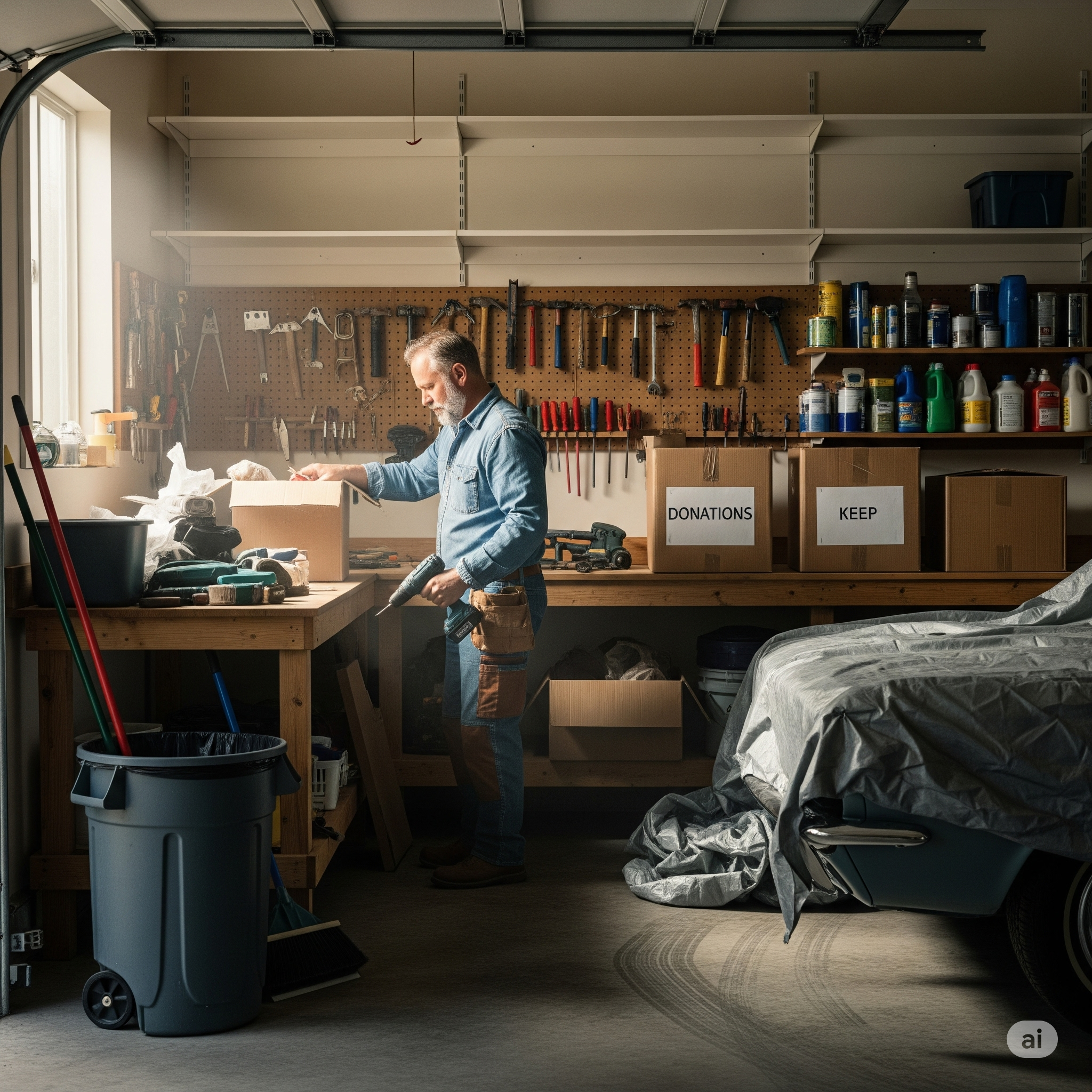 Garážový úklid: Z chaosu do pořádku krok za krokem