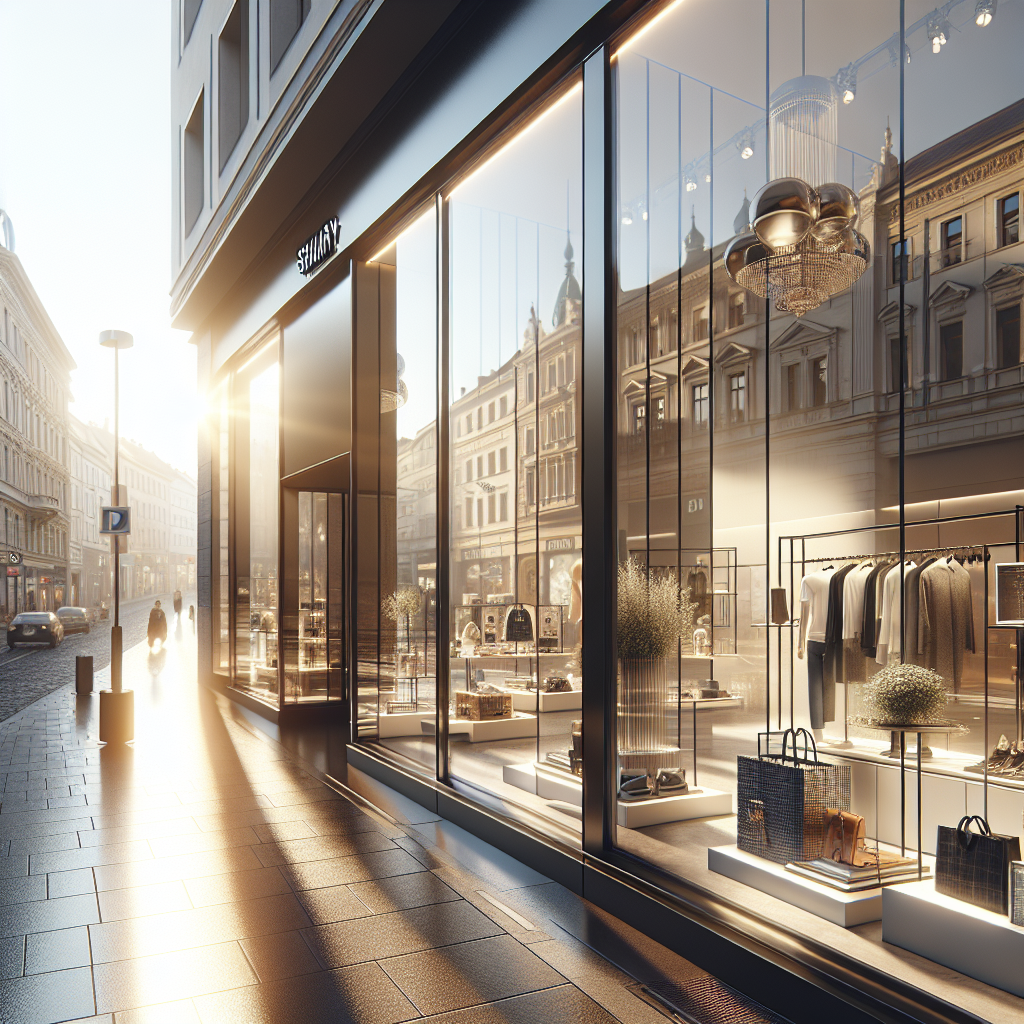 Mytí výloh a oken obchodu