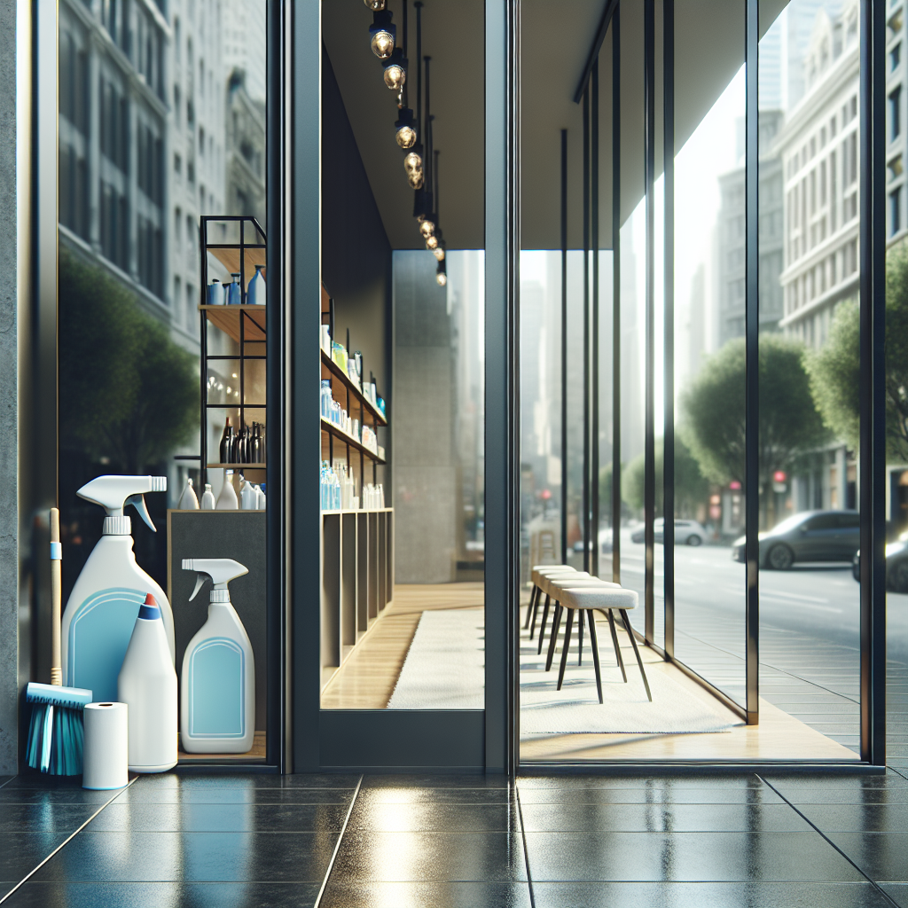 Mytí výloh obchodu – pravidelně