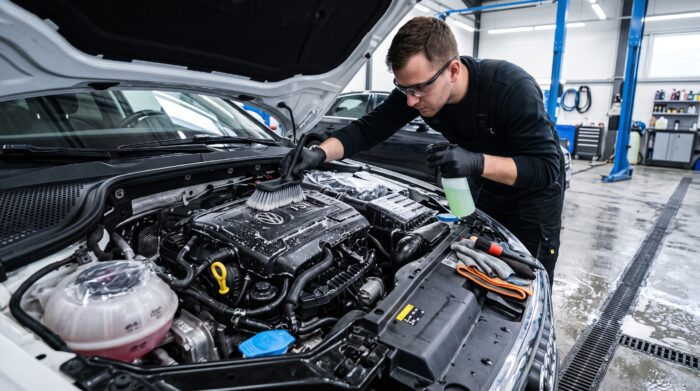 Mytí a čištění automobilových motorů